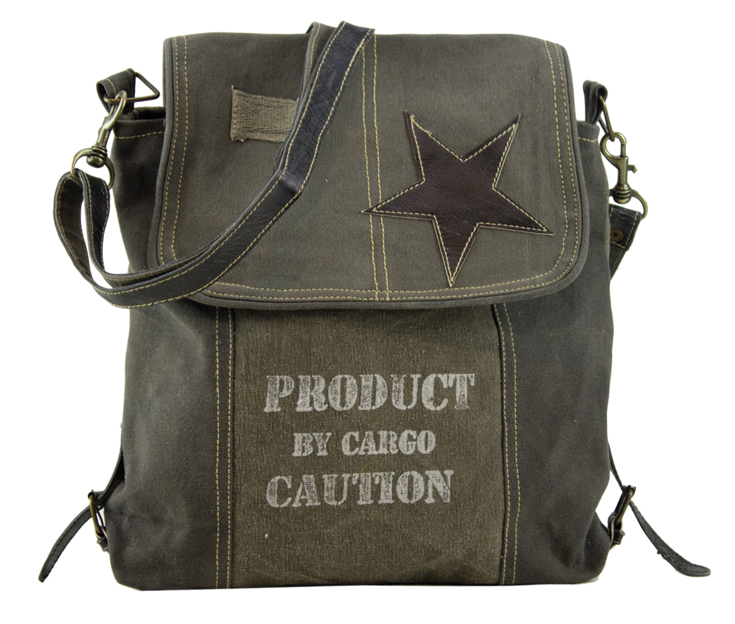 SunsaWomen's Shoulder Bag Canvas & Leather Vintage Crossbody Bag Sustainable Retro Handbag Gift Ideas for Women