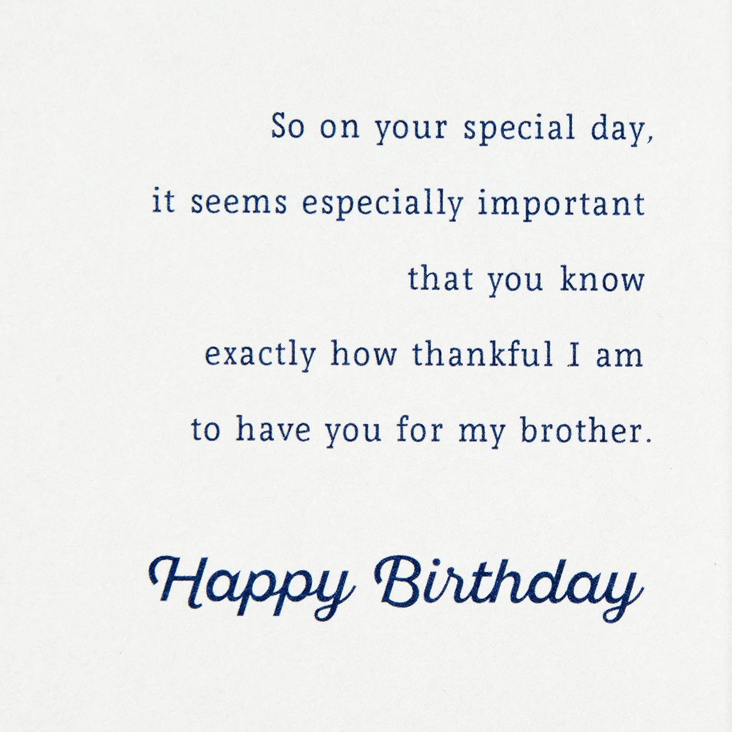Hallmark Birthday Card for Brother (So Thankful)