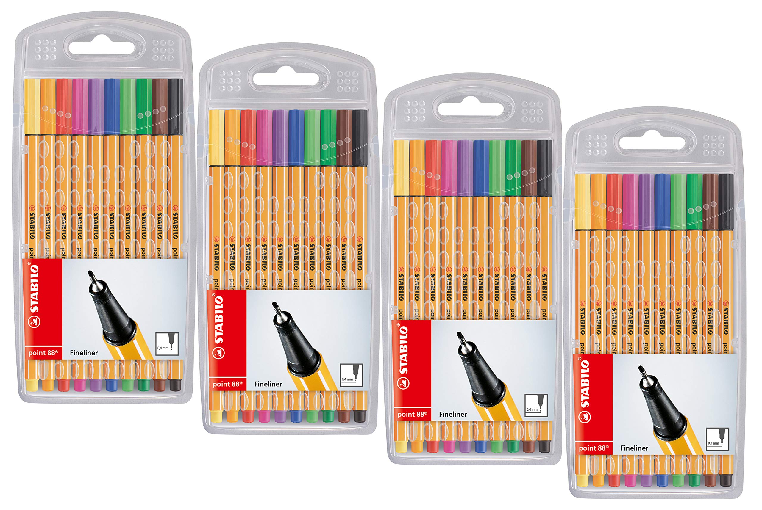STABILO Stifte-Set: Pointball Kugelschreiber & Point 88 Fineliner – 4er + 10er Pack