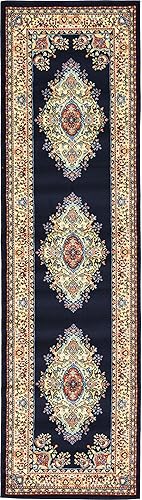 Vista 867 de Unique Loom Reza Collection- Alfombra, Polipropileno, Marrón Marrón/ marfil