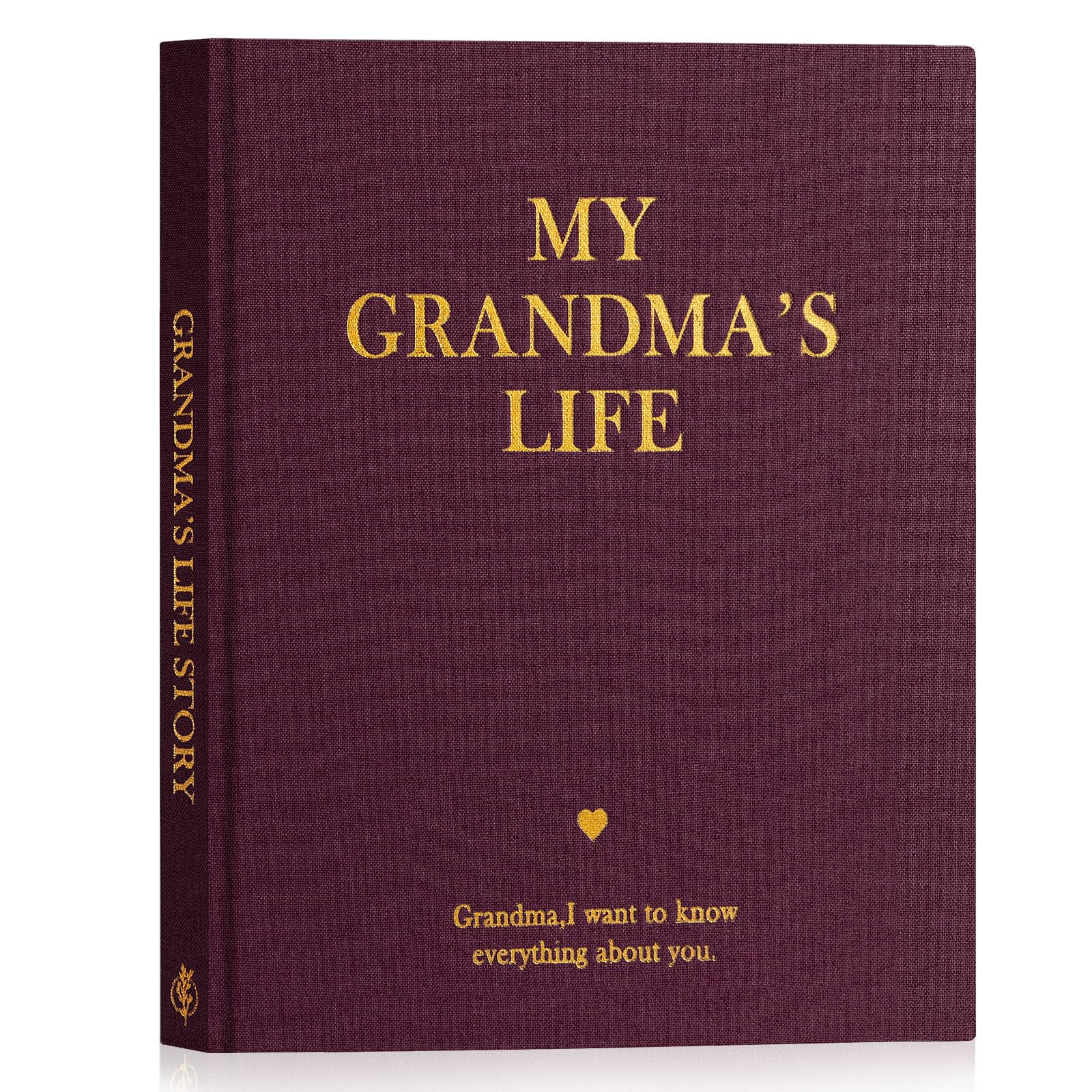 Lanpn Grandma Life Story Book Journal with 260+ Prompts, Linen Hardcover Grandmother Guided Journal to Fill Out Memory Keepsake Book, Mother's Day