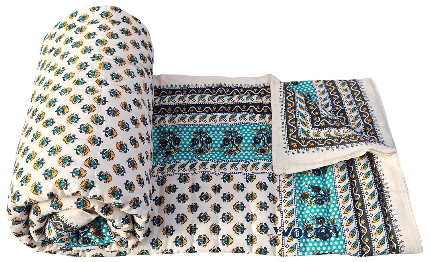 Buy WOCKSY 400 TC Pure Cotton Double Bed Soft Jaipuri AC Quilt/Razai