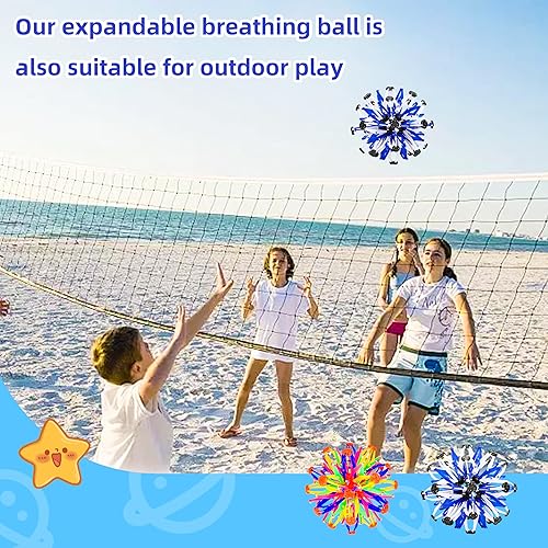 Miniatura 3 de 2 piezas de juguete de bola mágica expandible plegable para niños de 1, 2, 3 años o más, juguetes para ansiedad para niños y adultos, juguete de