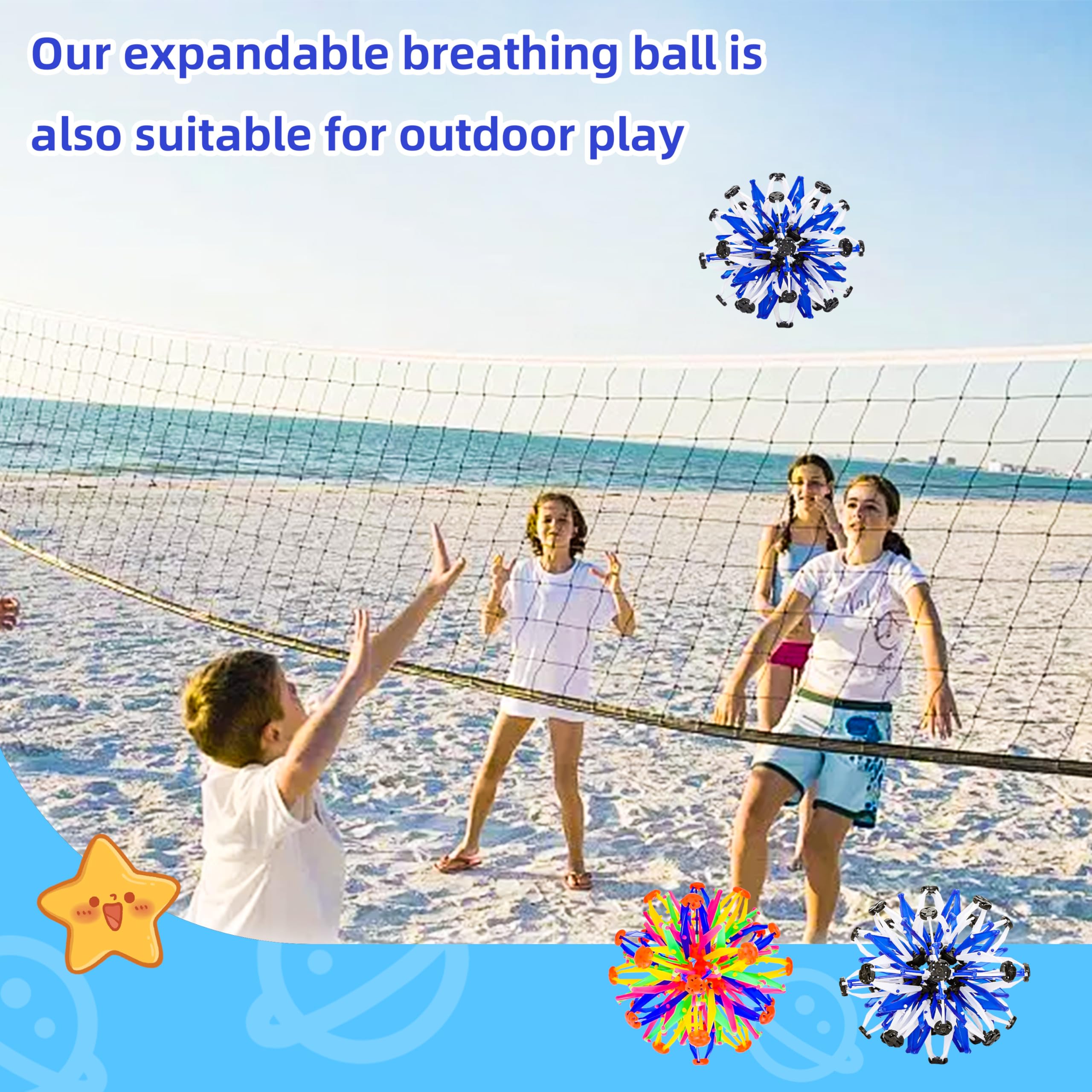 Bola De Respiración Elástica Y Expandible – Juguete Anti-Estrés De Colores Para Niños Y Adultos, Ideal Para Relajación Y Coordinación