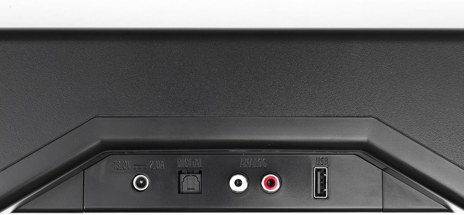 Bag view of Klipsch R-4B Sound Bar showing input ports