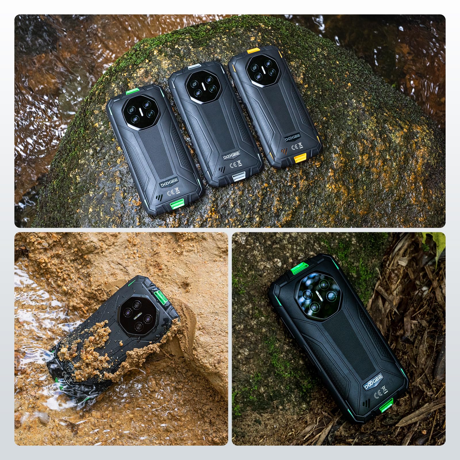 DOOGEE Fire 3 Pro Android 15 Rugged Phone,16GB+128GB/2TB Octa-Core Rugged Smartphone,8350mAh/18W,5.5" HD+ IPS Gaming Phones,16MP Camera,IP68/IP69K Waterproof Phone,Widevine L1/NFC/Face ID/GPS