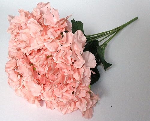 Miniatura 16 de Ooki Ramo de flores artificiales de hortensias de 7 ramas, tallo de arbusto, exhibición floral de jardín, festones decorativos (violeta)