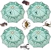 Windyun 37. 4 x 13. 78 Inch Fishing Bait Trap Foldable 10 Holes 10 Sides Fishing Nets for Crab Minnows Fish Crawfish Lobster Shrimp Collapsible Crab Nets with Rope Bait Ball Float Marker Circle