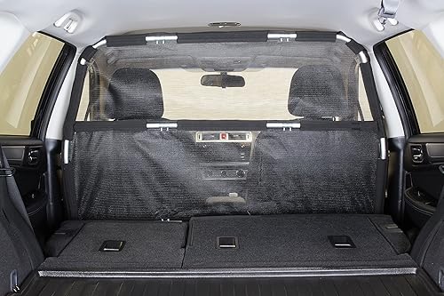 Miniatura 5 de Bushwhacker Deluxe Dog Barrier 56" Wide for Trucks, Large SUVs, Full-Sized Sedans – Backseat Divider, Mesh Net Screen Shield for Cargo Area Behind