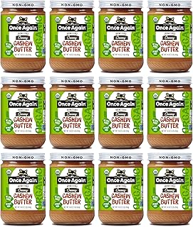 Once Again Organic Creamy Cashew Butter, 16oz - Unsweetened - USDA Organ...