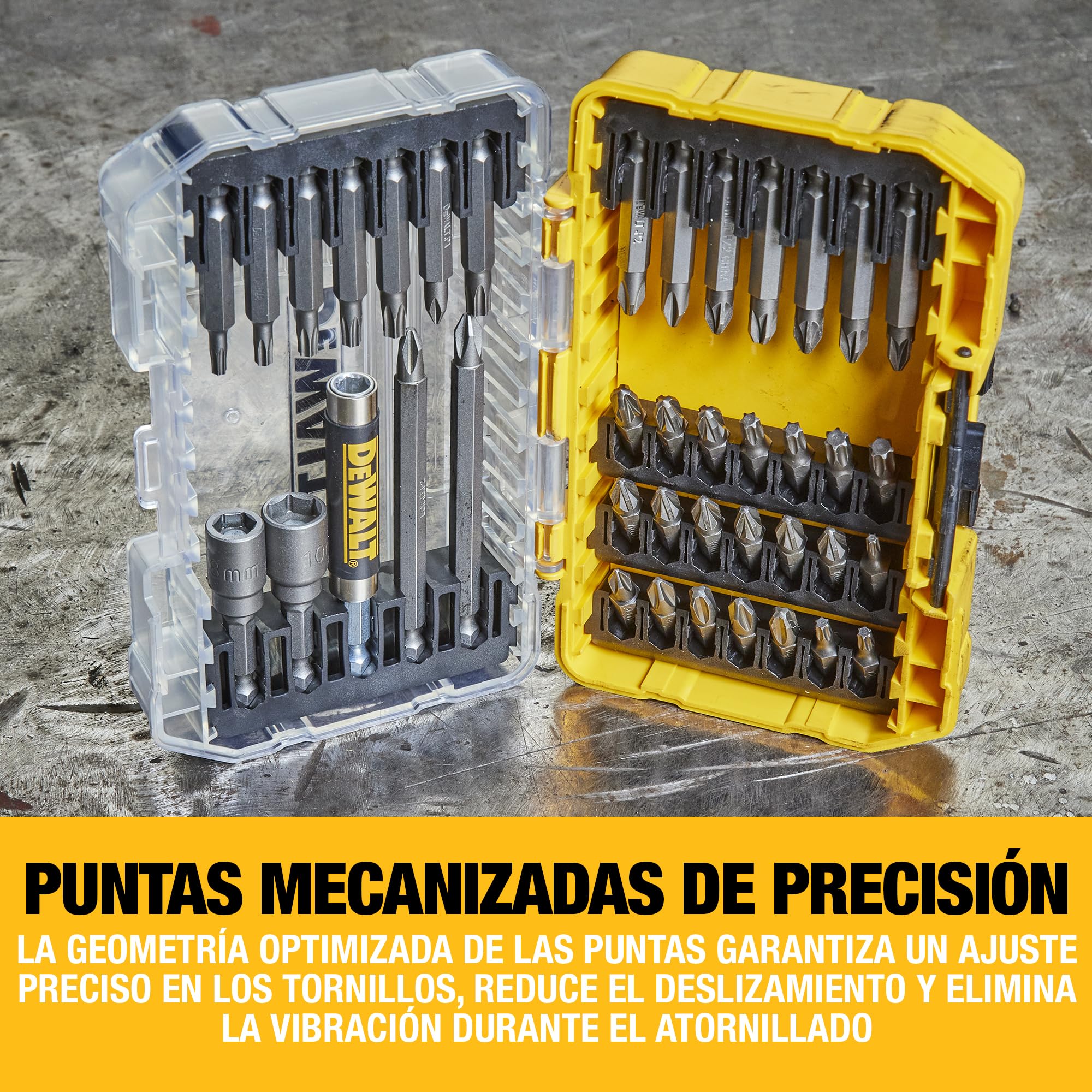 DEWALT Set de 40 Piezas para Atornillar en Estuche Compacto TOUGHCASE, DT70702