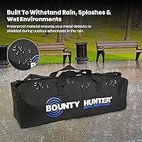 Vista 6 de Bounty Hunter Metal Detector Bag – Weather-Resistant Nylon Carrying Case with Accessory Pocket & Handles, Fits S-Rod Models – Durable Storage &