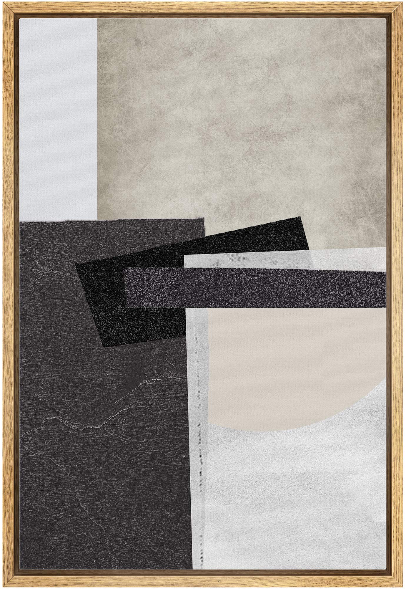 IDEA4WALL Framed Canvas Print Wall Art Film Grain Iris Flower Closeup Floral Plants Photography Realism Minimalist Dramatic Black and White for Living