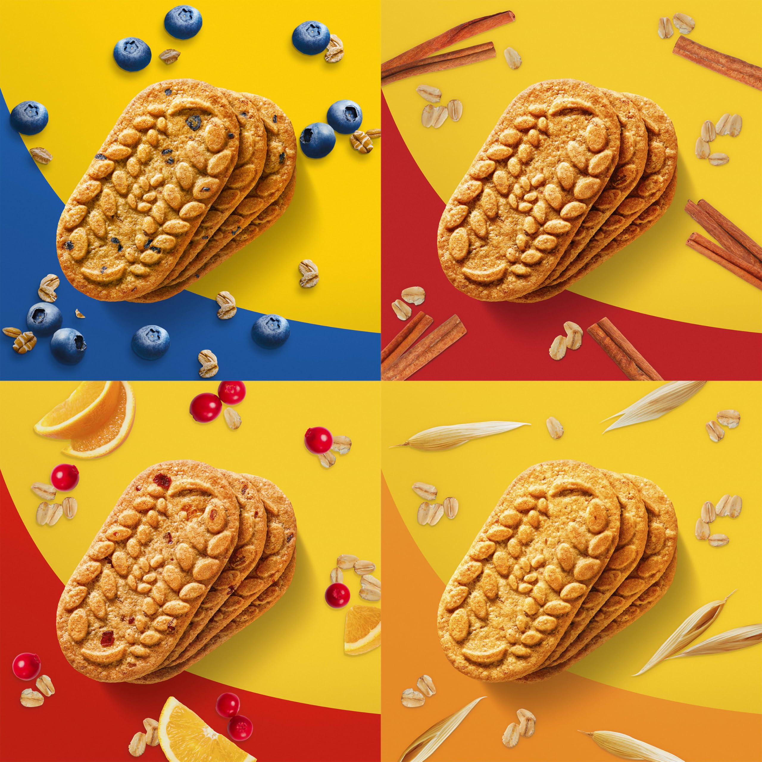 belVita Frühstücksriegel Kekse Variety Pack, 4 Geschmacksrichtungen, 30 Packungen insgesamt, 6 Boxen (4 Kekse pro Packung)