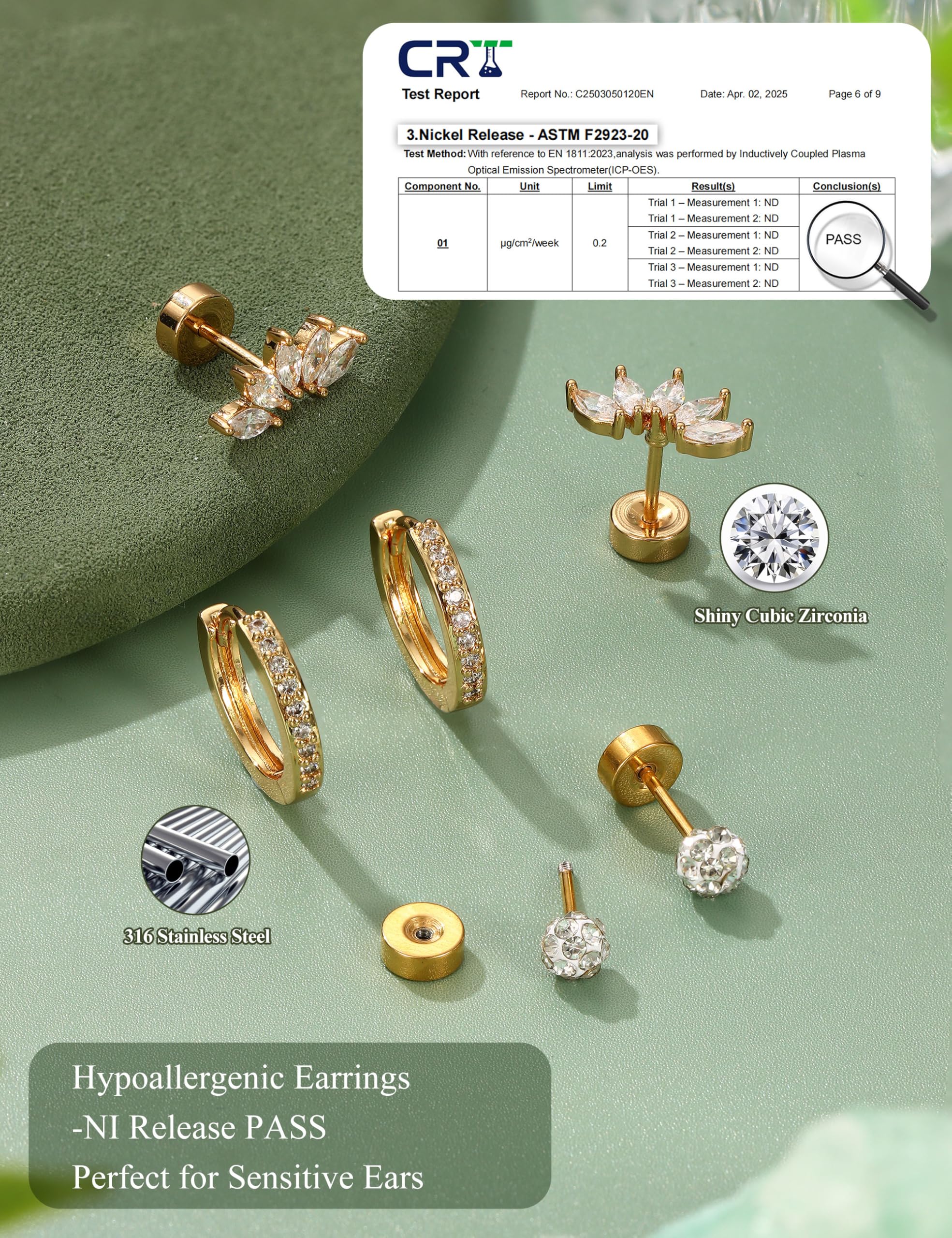 11 Paar Tragus-Piercing-Schmuck, chirurgischer Stahl, hypoallergen, Flache Rückseite, Ohrringe für Damen, Silber/Gold, Huggie-Creolen, Tragus-Ohrstecker, Labret, Daith Rook Conch,