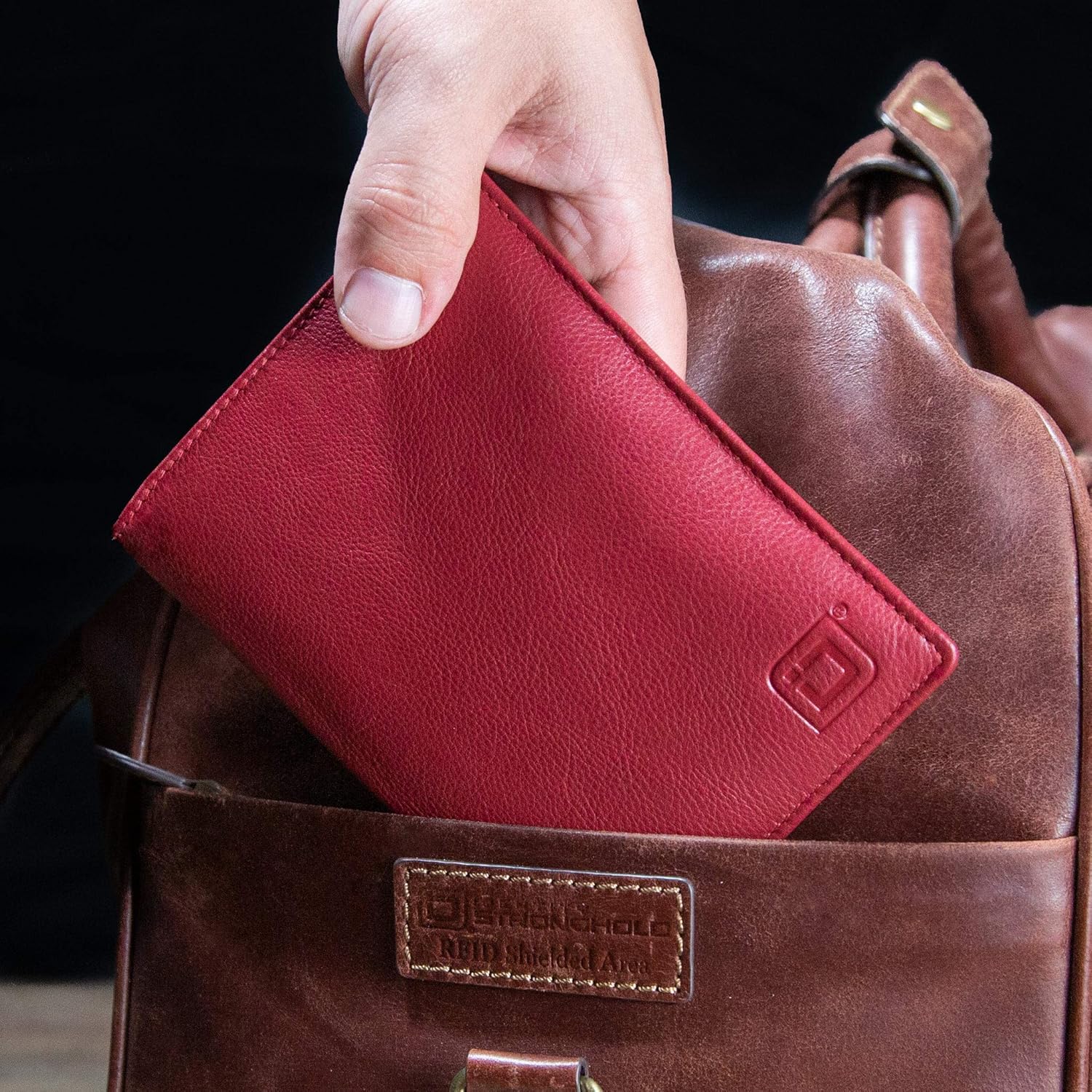  | RFID Passport Wallet Travel Organizer - 2 Passport Holder - Slim Leather Bifold | Passport Wallets