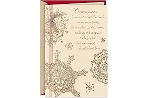 Hallmark Christmas Card: Thoughtful Winter Message for Family with Snowflakes Design