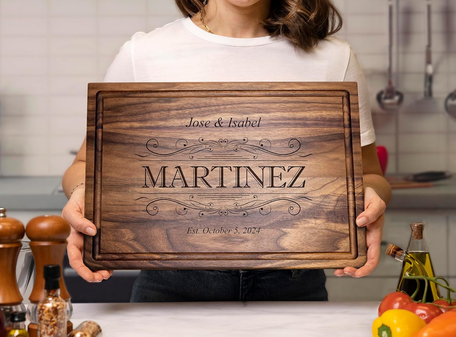 Personalized Cutting Board-Custom Engraved Charcuterie Board-