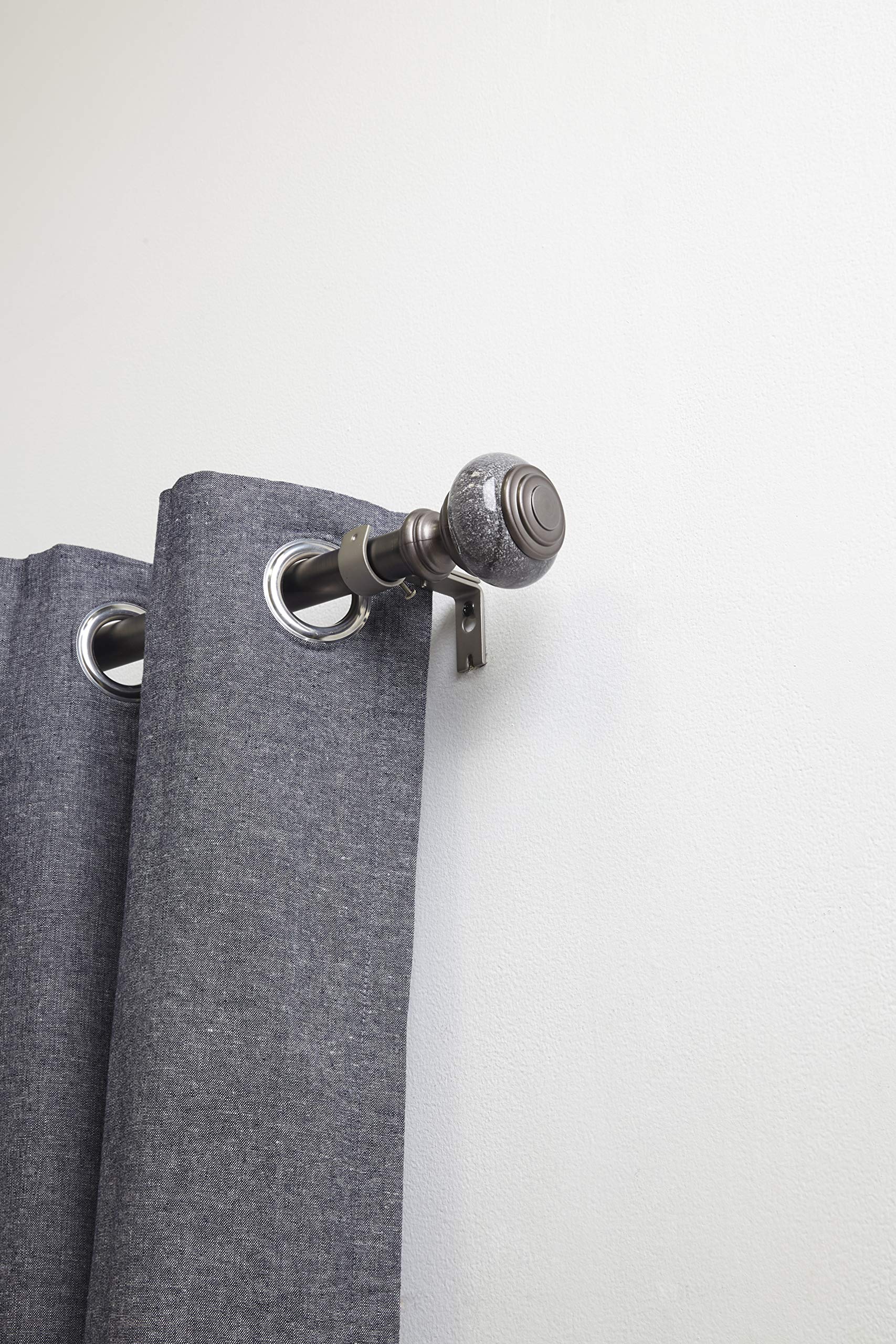 Umbra Marbello Curtain Rod for Window, 36 to 72 inches, Pewter