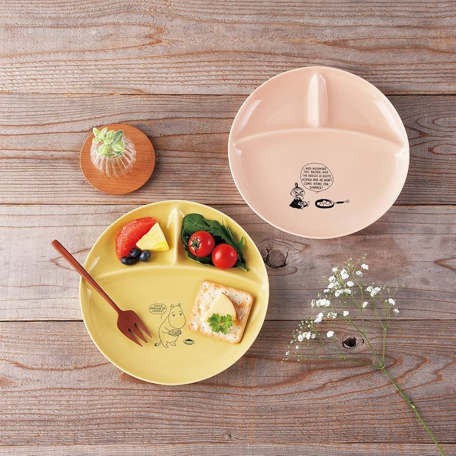 【新品未使用】ムーミン 食器セット 仕切り付きプレート12点セット 大幅値下げ】新品未使用ムーミン 食器セット 仕切り付きプレート