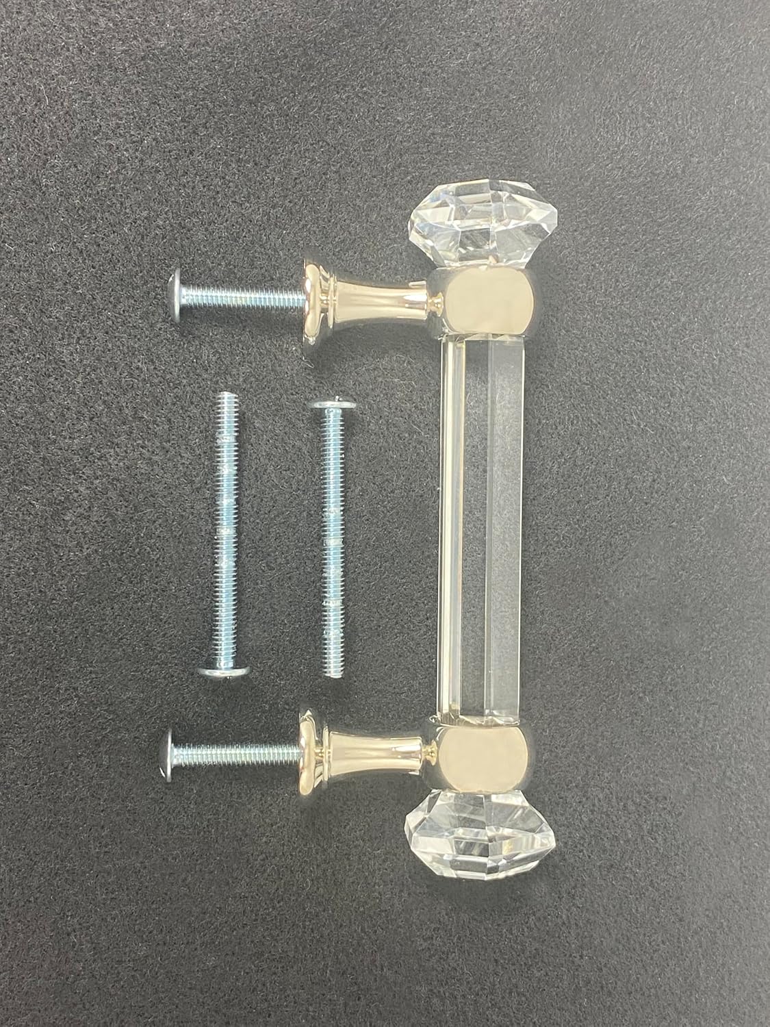 #G-60 3 in. CKP Brand Elegance Glass Collection Clear Glass Pull with Polished Nickel Base - Image 7