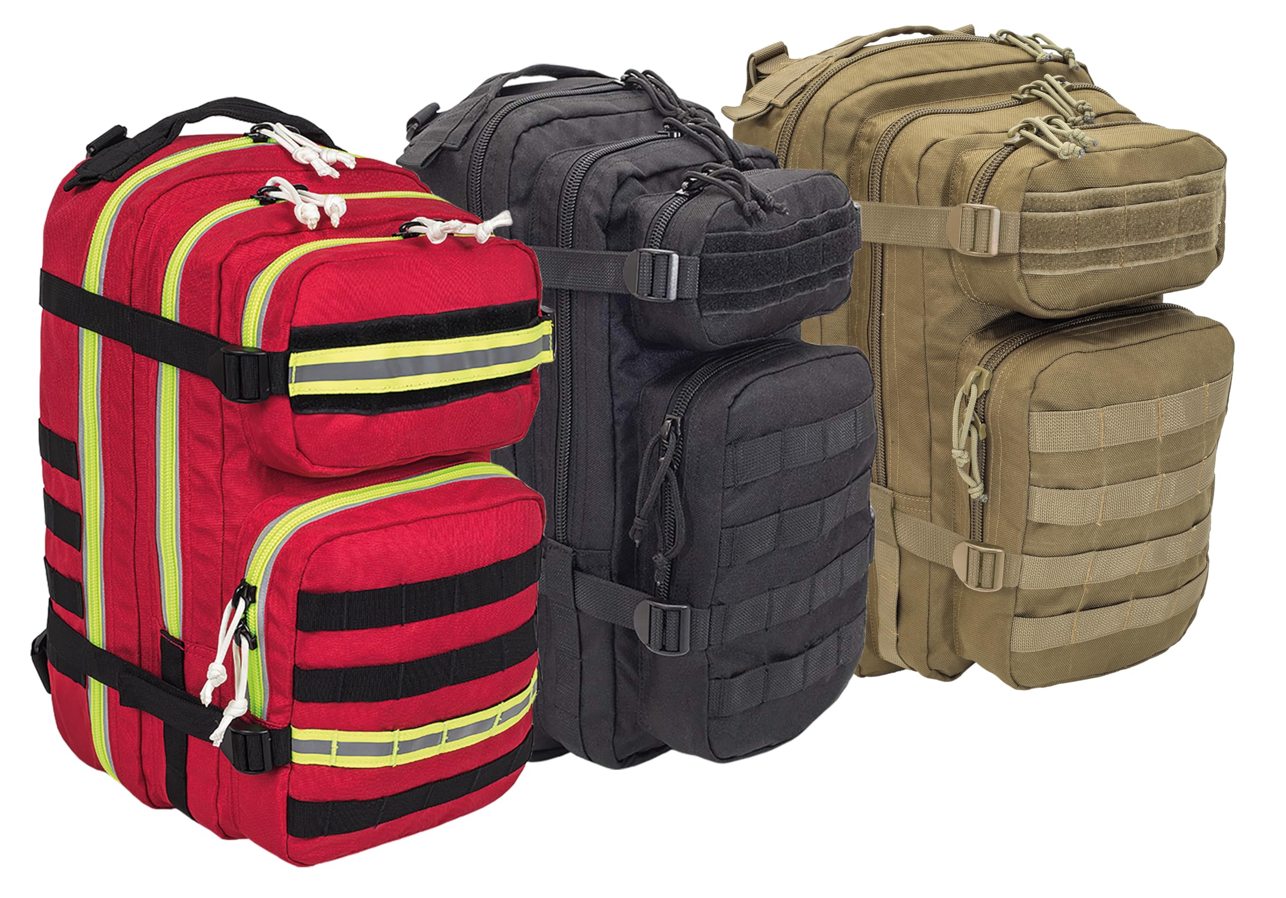 ELITE BAGS - C2 Notfallrucksack | rot |für notwendigste Ausstattung | MOLLE System