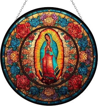 Customized Virgen De Guadalupe Stained Glass Window Hanging, Suncatcher for Women, Stained Glass Window Decor Perfect Home Decor