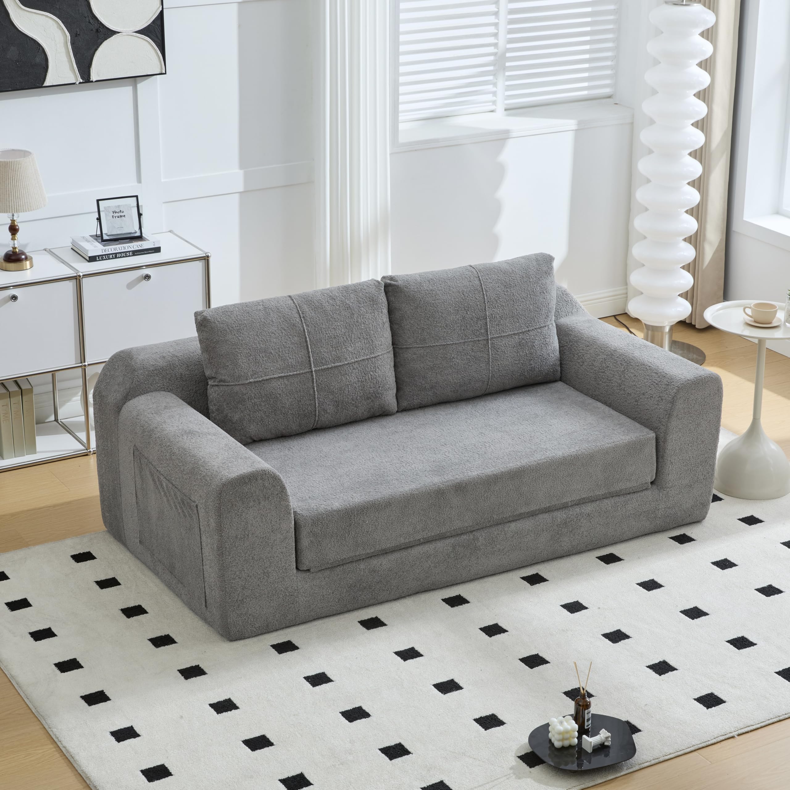 Sofá cama modular de 2 plazas, sofá convertible