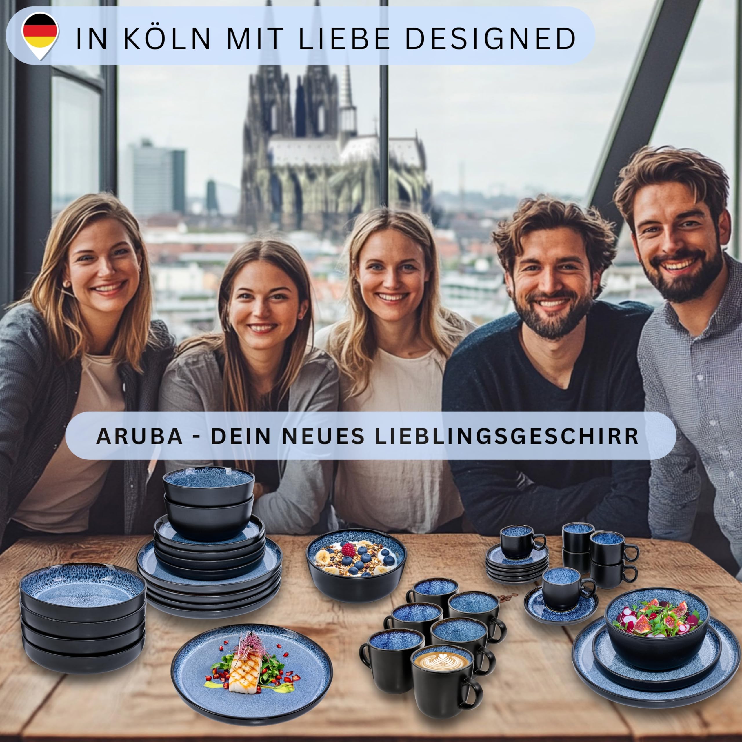 Sänger Aruba Steingut Pastaschalen 6 tlg – Bild 6