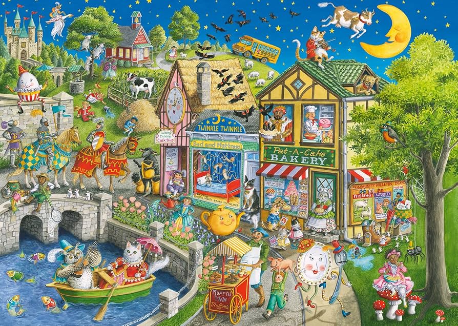 Amazon.com: Ravensburger Mother Gooseville 1000Piece Jigsaw