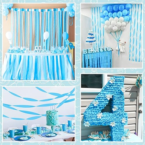 Vista 122 de 8 rollos de serpentinas de papel crepé doradas, decoración de fiesta de Año Nuevo, graduación, Navidad, arco iris, suministros de bricolaje