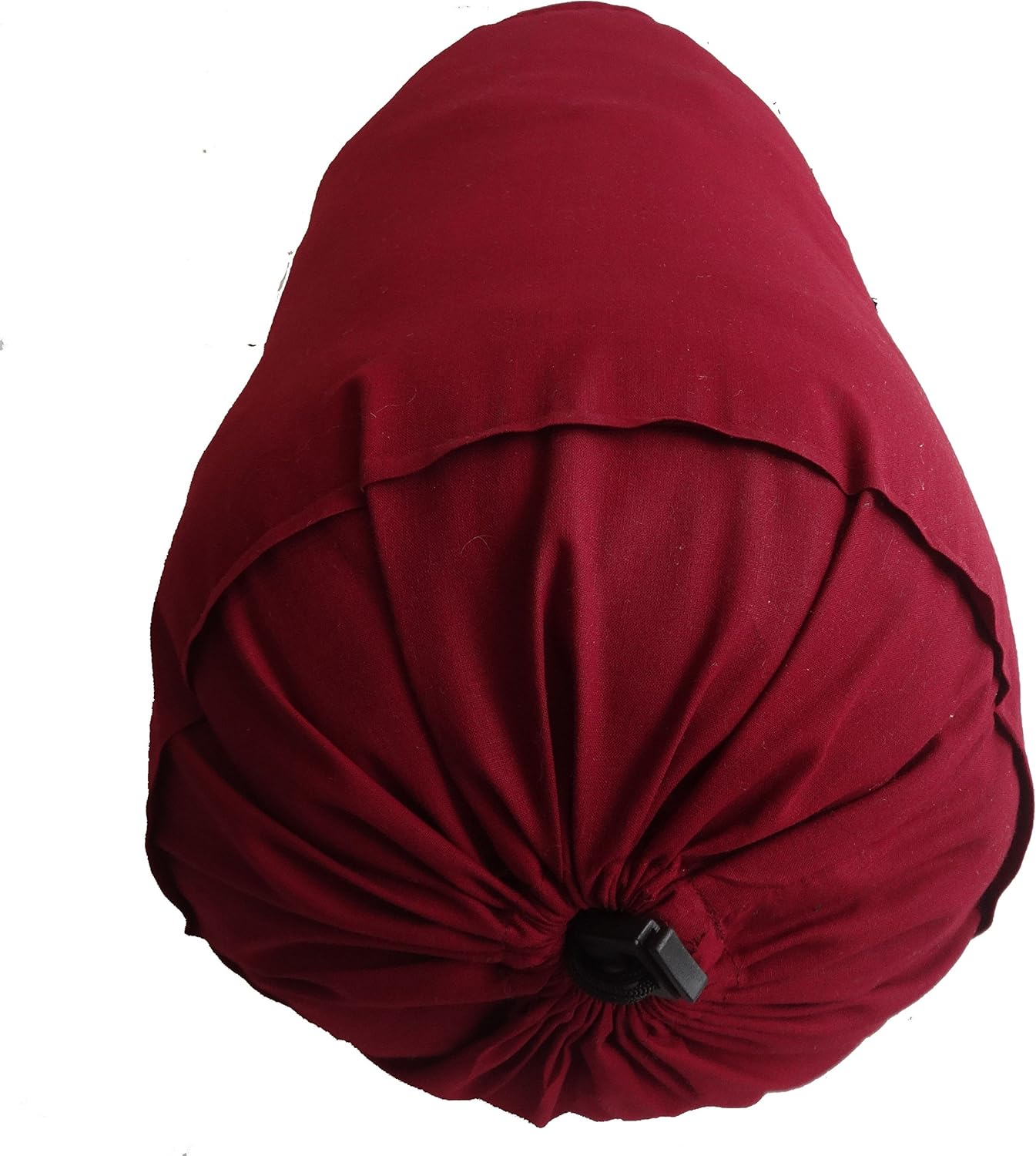 Burgundy Long Bolster Pillowcase - Yoga Massage Round Bolster Cover for Bed Sofa Chair Couch Lounge Cotton 10" Diameter x 34" Long (25 cm Diameter x 86 cm Long) Removable Cover