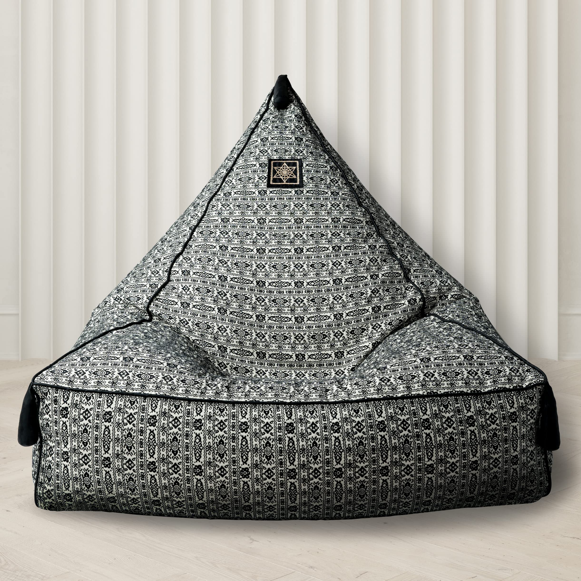 VPLANET® Organic Cotton Pyramid Bean Bag, Cover Only (3XL, Ivory & Black) (B0BD8PN3CX) Amazon Price History, Amazon Price Tracker