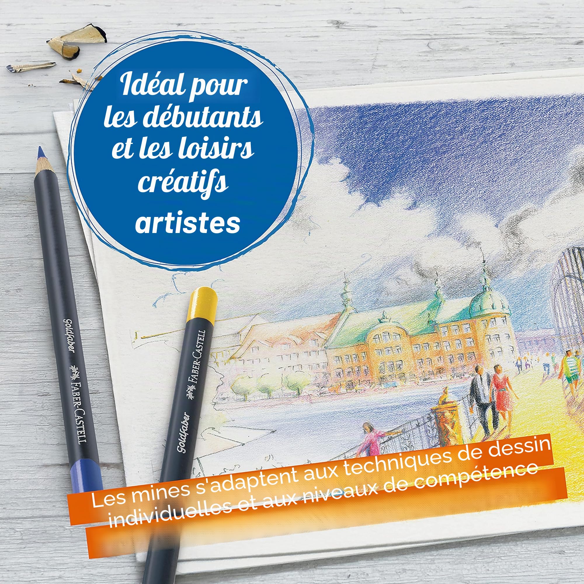 Faber-Castell - Coffret de crayons de couleur Goldfaber, 48 pièces