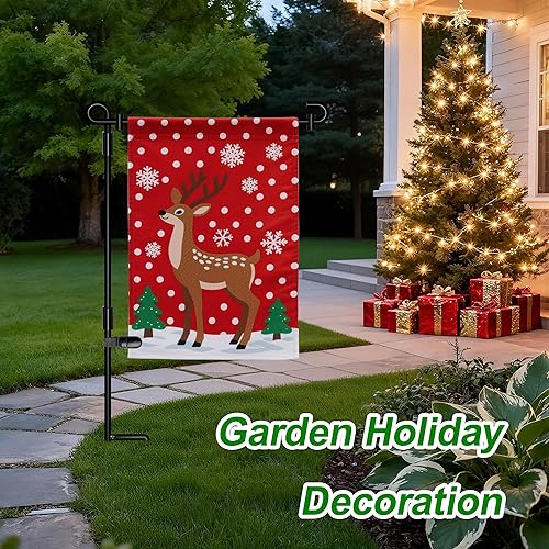 Miniatura 2 de Portabandera para banderas de jardín de primera calidad, de hierro forjado, recubierta de pintura metálica resistente a la intemperie de 36.5