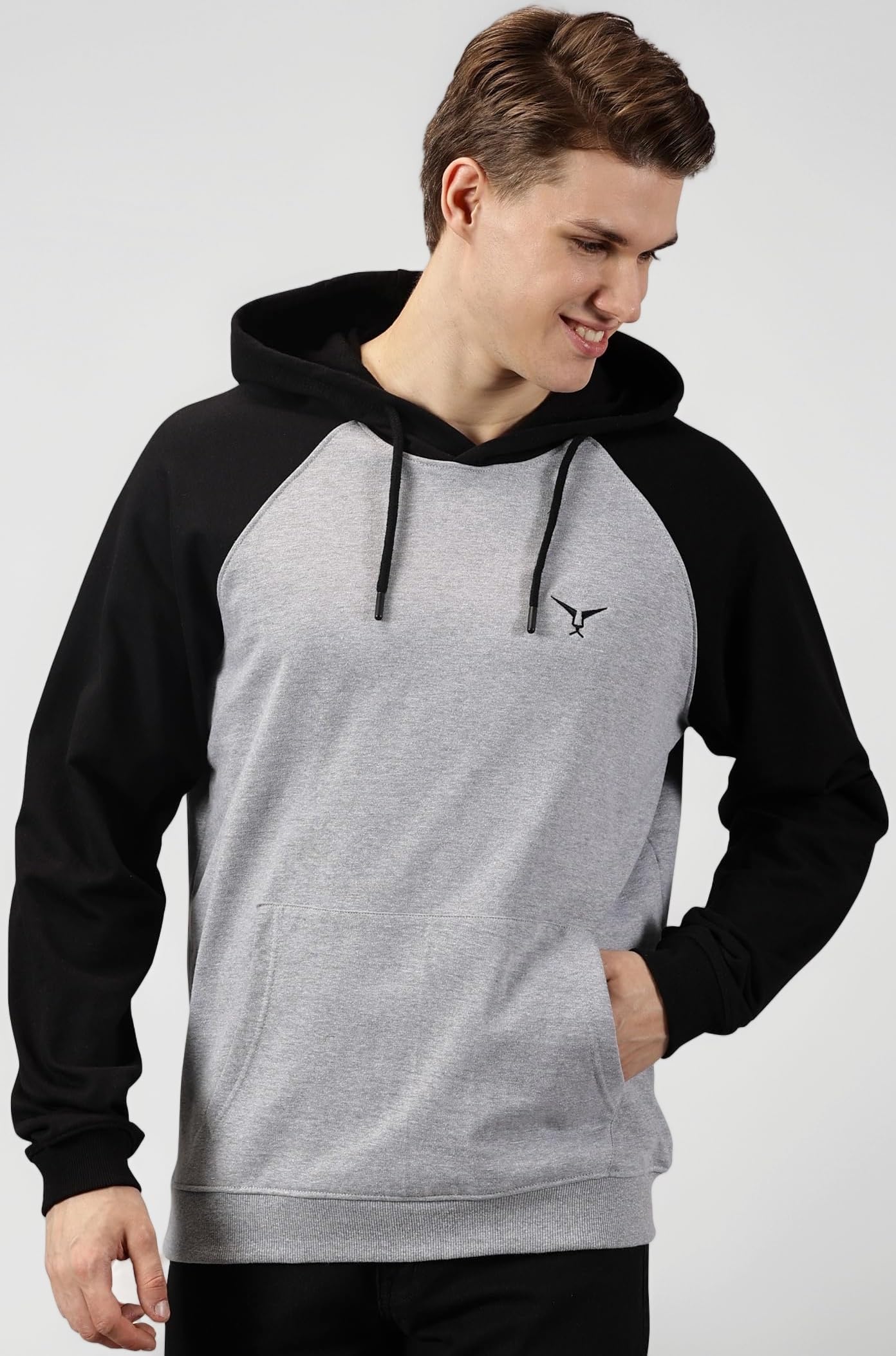 - Men’s Cotton Raglan Sleeve Solid Hoodies | Regular Fit Hooded Neck Full Sleeve Sweatshirt | Everyday Comfort and Warmth | Stylish Hooded Jacket for Men