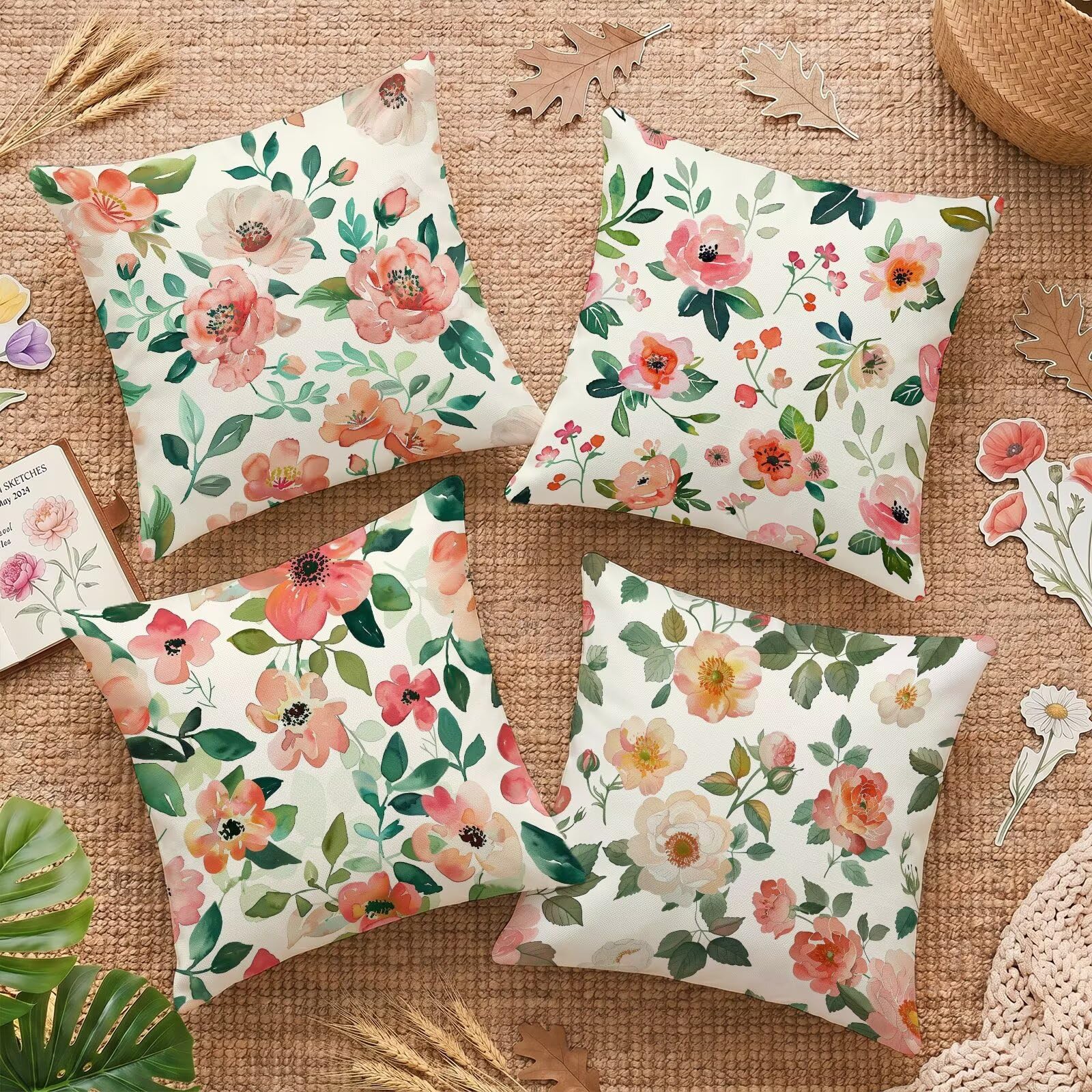 Housse de coussin 65x65cm double face en lin de qualité supérieure pour décoration de salon
