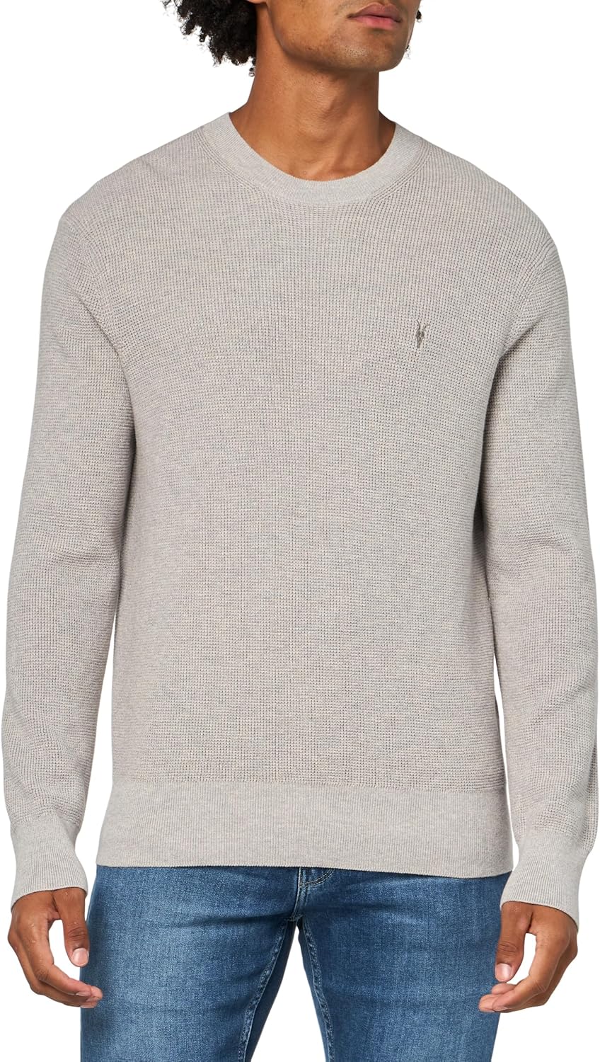 AllSaints mens Aspen Crew Neck Sweater