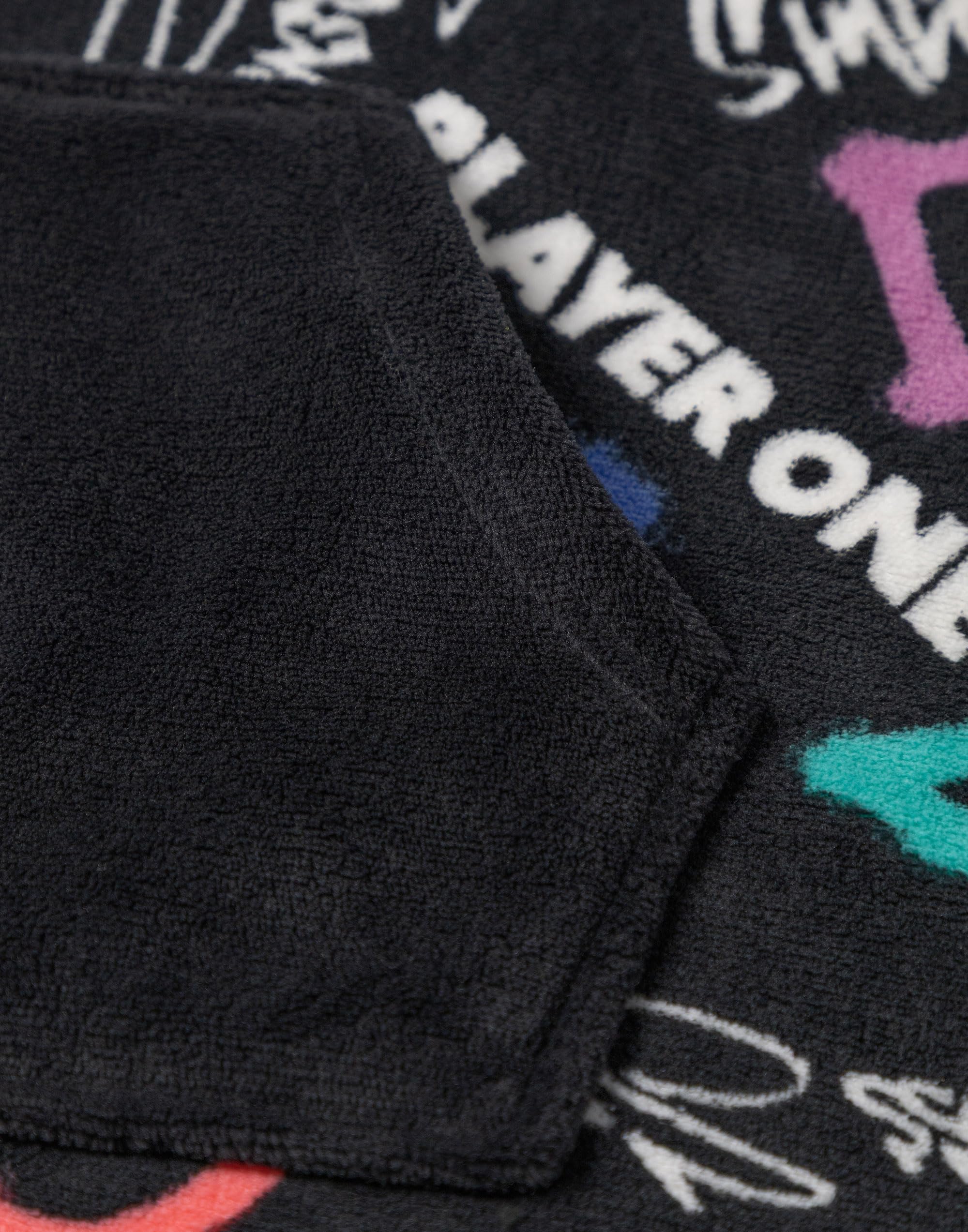Playstation Sudadera con Capucha Negra Player One para niño | Polar Acogedor de Manga Larga con gráficos Coloridos | Ropa de Estar por casa para Jugar | Merchandising