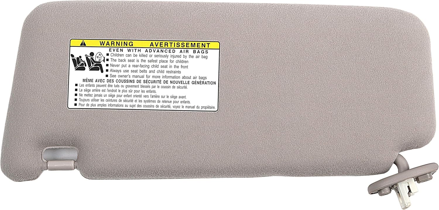 Ezzy Auto Light Gray Right Passenger Side Sun Visor fit for Toyota Venza with Sunroof 2009 2010 2011 2012 2013 2014 2015 2016 74320-0T022-B1