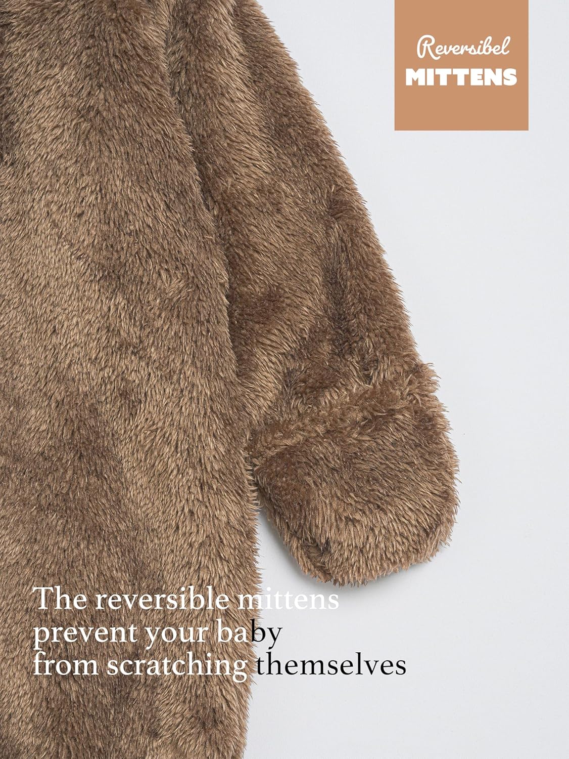 Baby Plush Long Sleeve Polar Fleece Jumpsuit With Bear Ears Baby Fleece Hooded Jumpsuit Infant Winter Outfit - Image 7