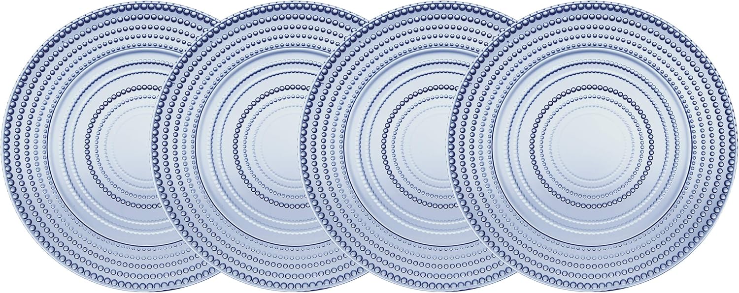 Godinger Salad Appetizer Dessert Plate Set Lumina, Blue