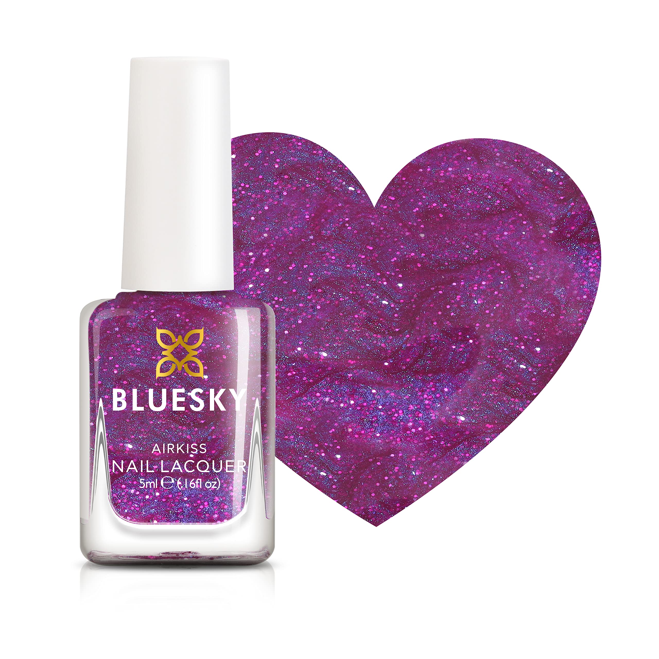 Bluesky Kids Nail Varnish – LET'S PARTY, Pink. Easy Peel-off, Non-Toxic, Water- based, Odour-free Nail Polish for Kids, 5ml