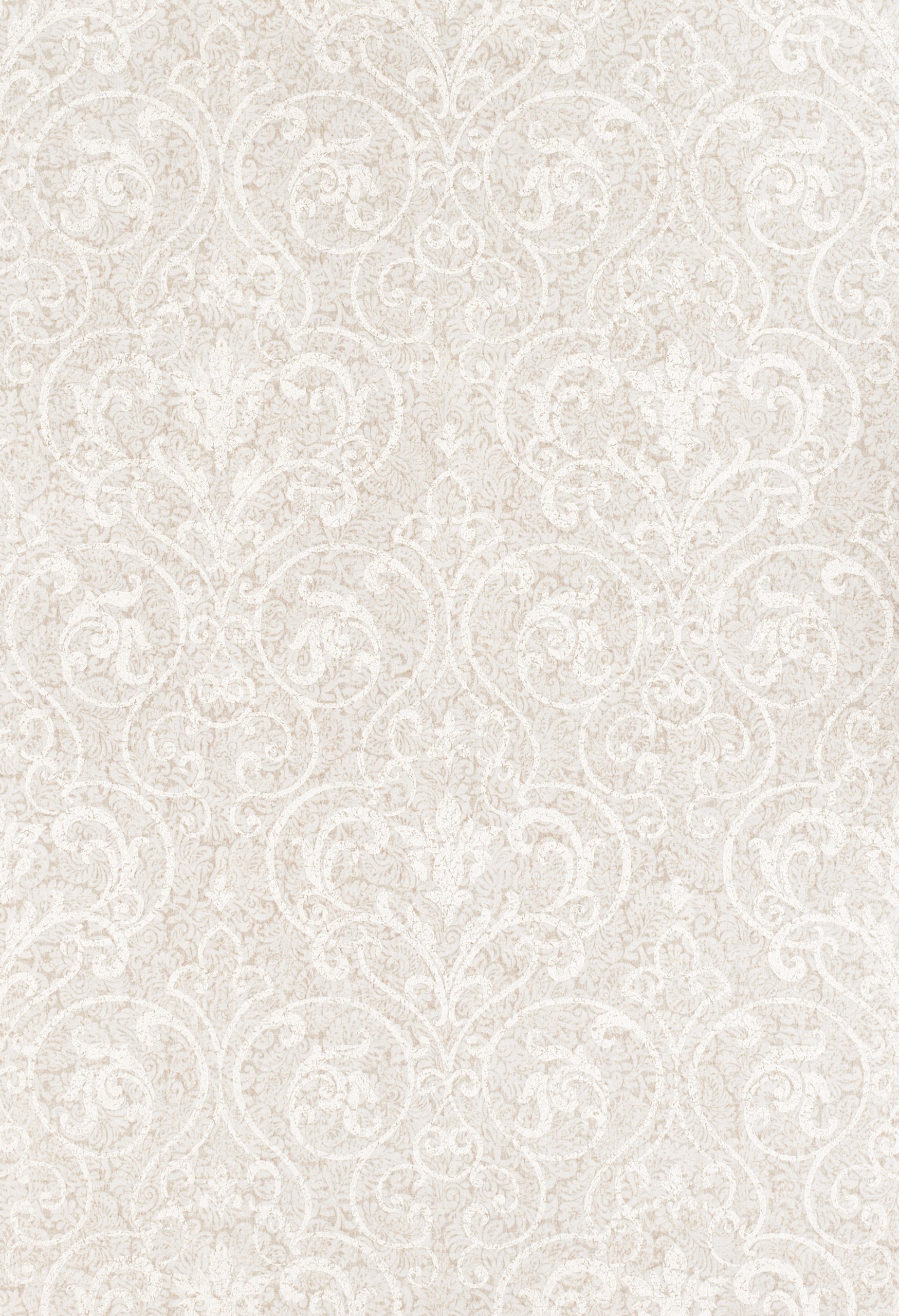 Designer Nonwoven Wallpaper Sample - Double Decadence (Silver/Cream/Gilltering)
