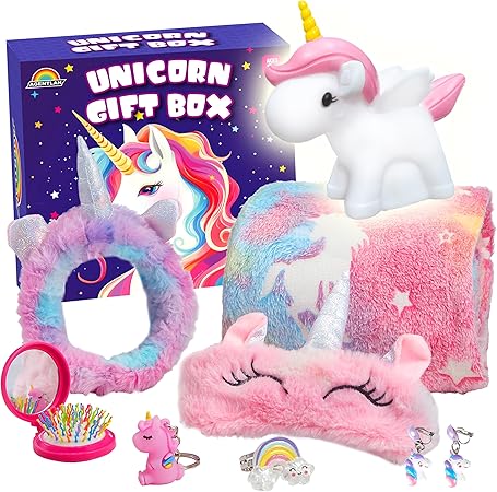 Unicorn Gifts for Girls, Glow in The Dark Blanket, Night Light Kit, Magical Unicorn Toys for Kids, Soft Blanket for Girls Ages 3 4 5 6 7 8 Years Old.