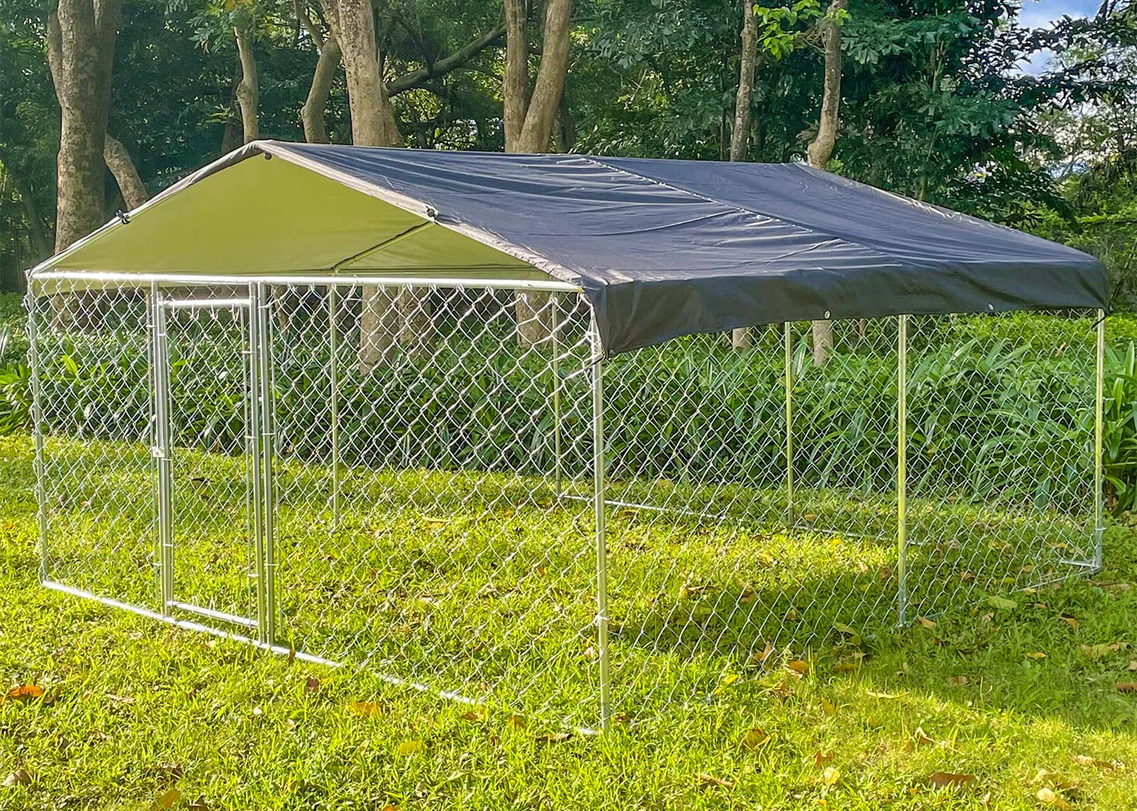 Buy Large Outdoor Dog Kennel , Galvanized Steel Fence Dog Cage Pet