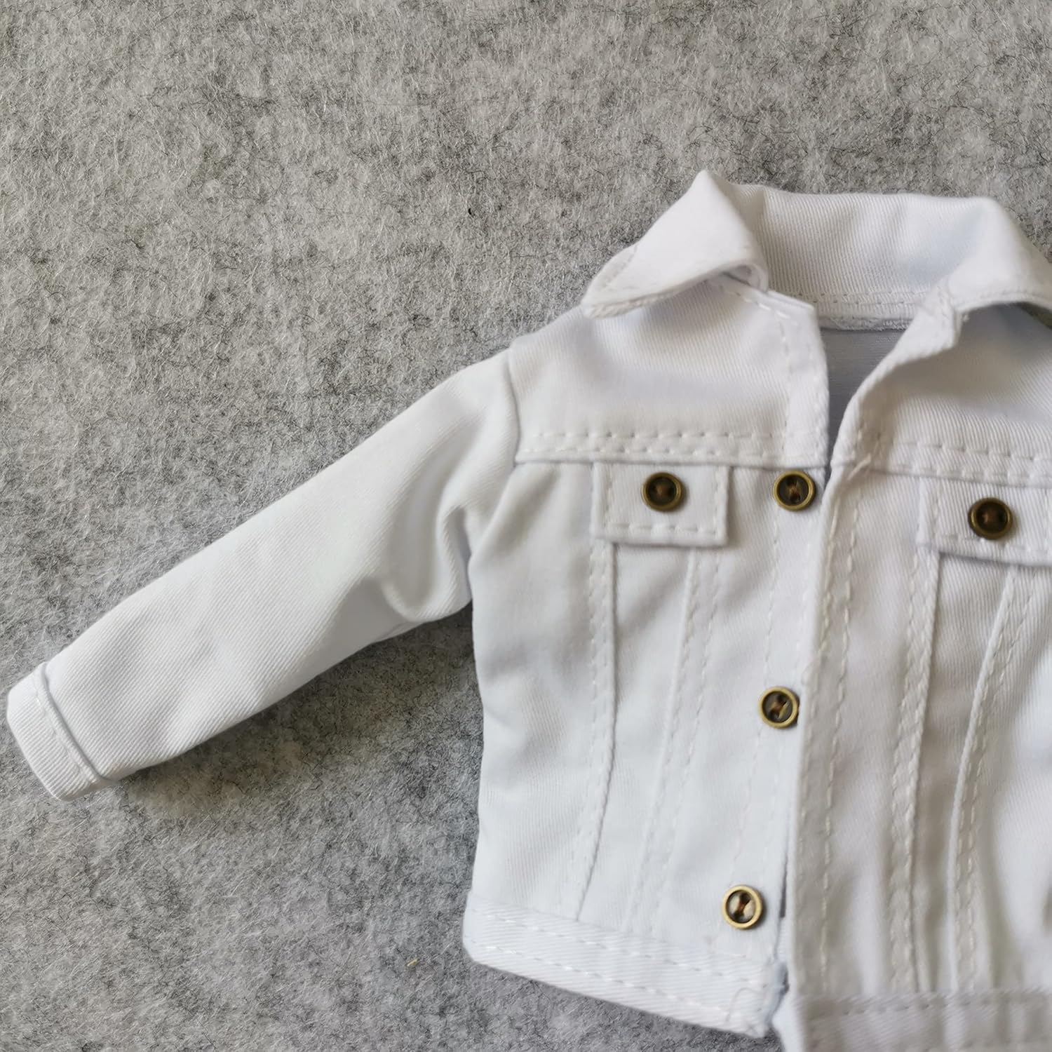 SSbeauty M 1:6 Scale Jeans Coat Jacket for 12" TBLeague Phicen Male Female Toy Action Figure Doll Clothes (White)