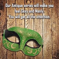 Vista 63 de Máscara de mascarada para hombre, máscara de aspecto antiguo para Halloween, fiesta veneciana, fiesta de máscaras y baile de máscaras