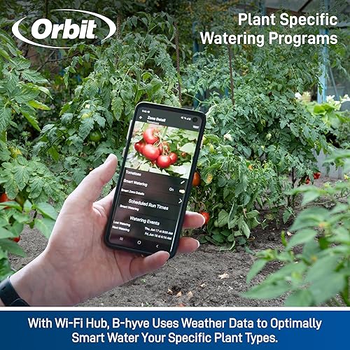 Vista 4 de Orbit 24639 B-hyve XD Temporizador de riego de manguera inteligente de 4 puertos con concentrador Wi-Fi