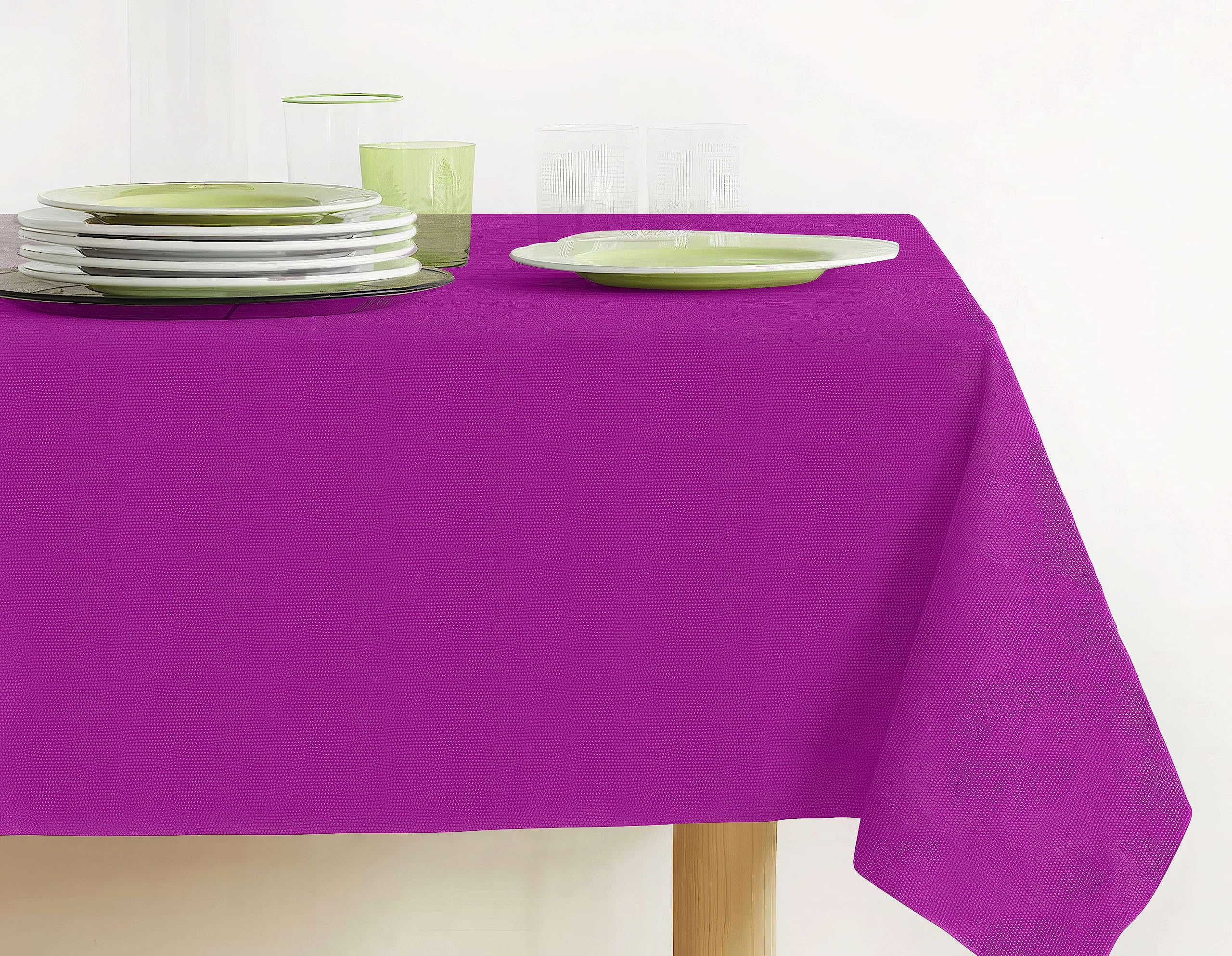 Encasa XO Mantel Medidas 140x230 Cm | Tela De Lona De Algodón | Color Sólido Naranja Intenso | Mantel De Comedor Para Decoración - Lavable A Máquina